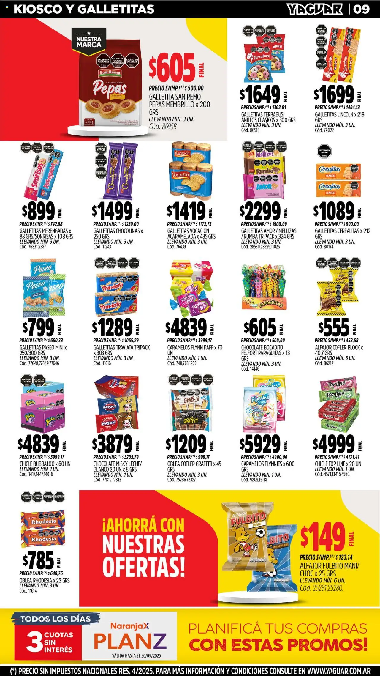 Yaguar - Jujuy │ válido desde el 15.09.2025 | Página: 10 | Productos: Top, Chicle, Alfajor, Té