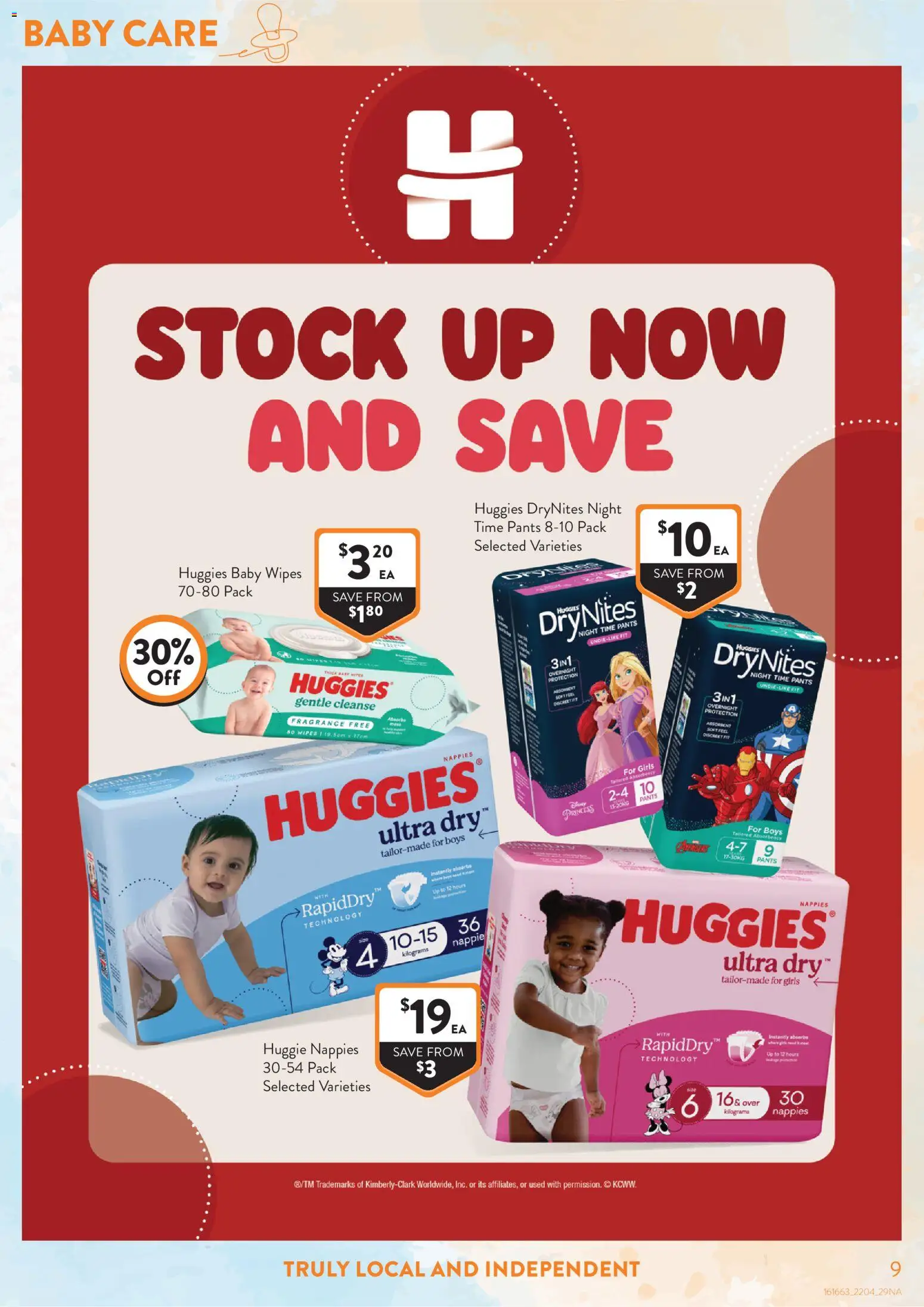 Foodworks catalogue - valid from 22.04.2026 | Page: 9 | Products: Fragrance, Nappies, Pants