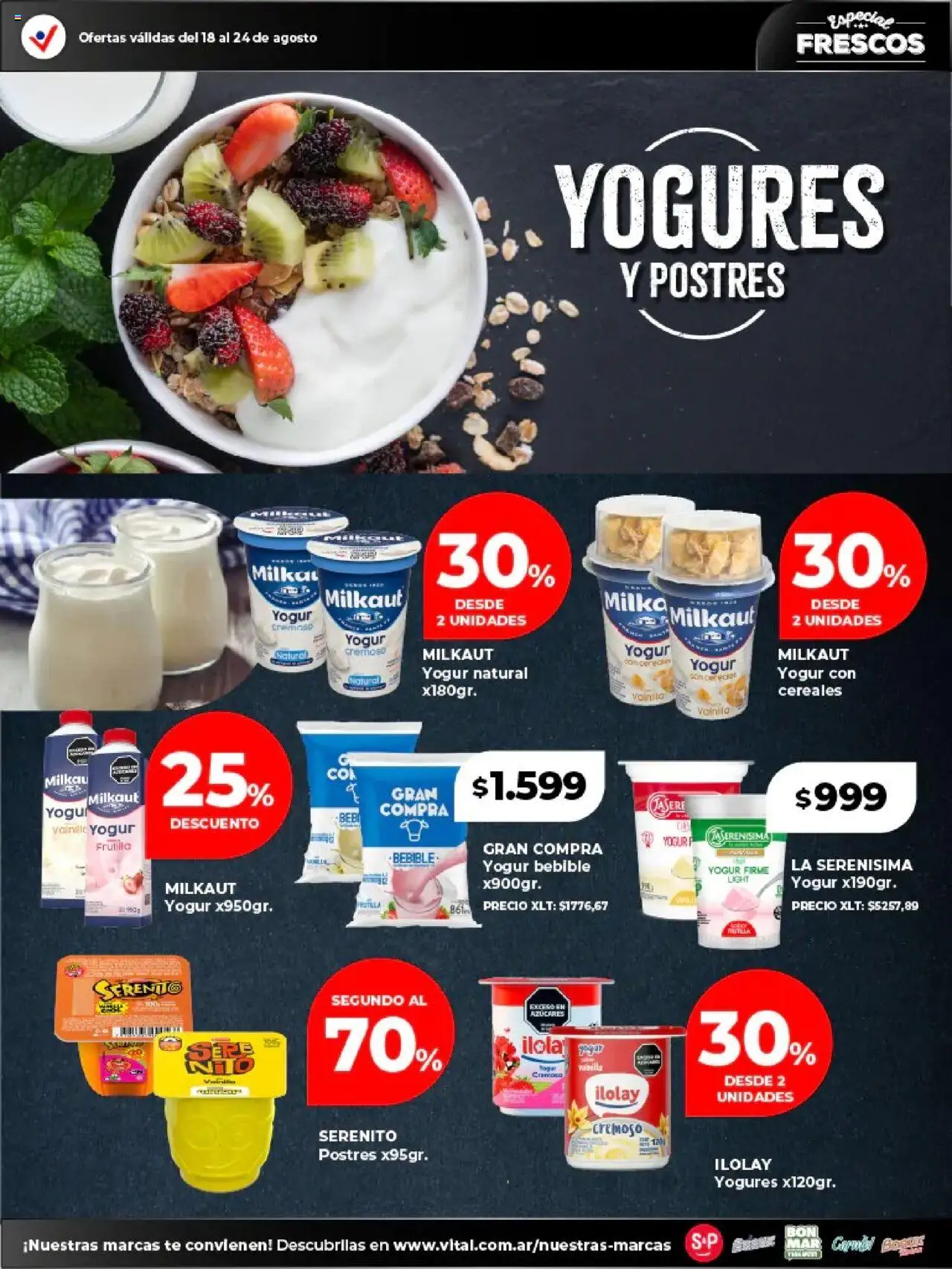 Vital - Especial frescos │ válido desde el 18.08.2025 | Página: 4 | Productos: Frutilla, Yogur, Té, Cereales