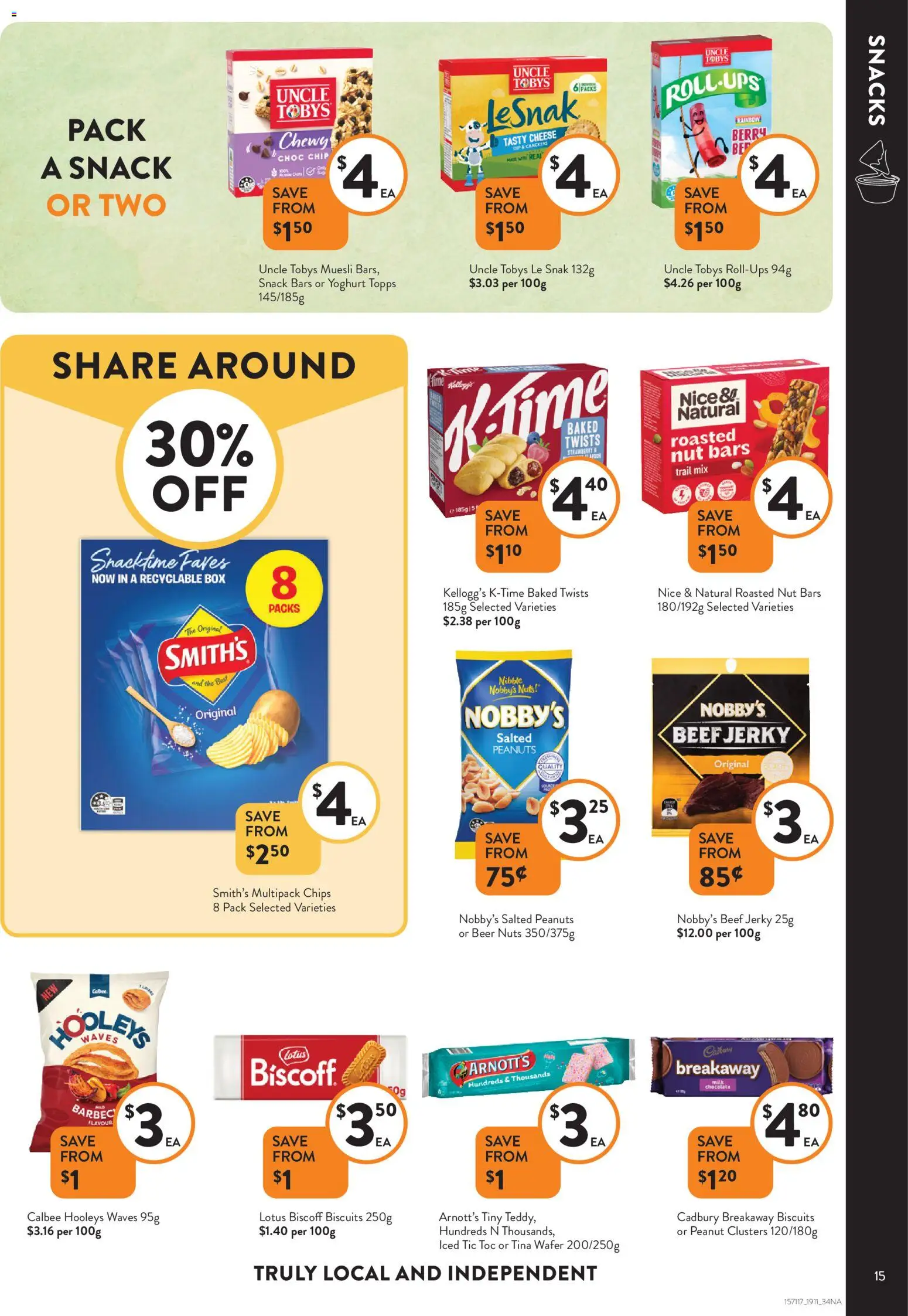 Foodworks catalogue - valid from 19.11.2025 | Page: 15 | Products: Cheese, Yoghurt, Chips, Nuts