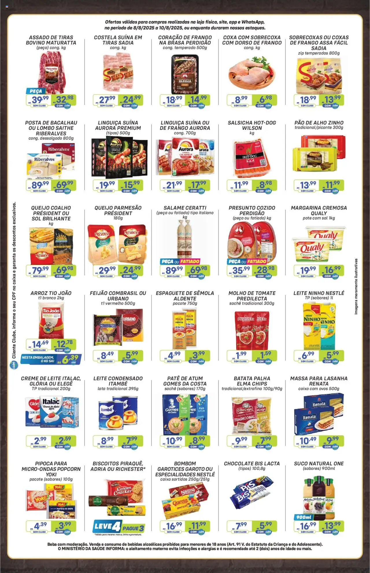 Prezunic Folheto - válido de 08.08.2025 | Página: 2 | Produtos: Pao de alho, Lombo, Manteiga, Queijo