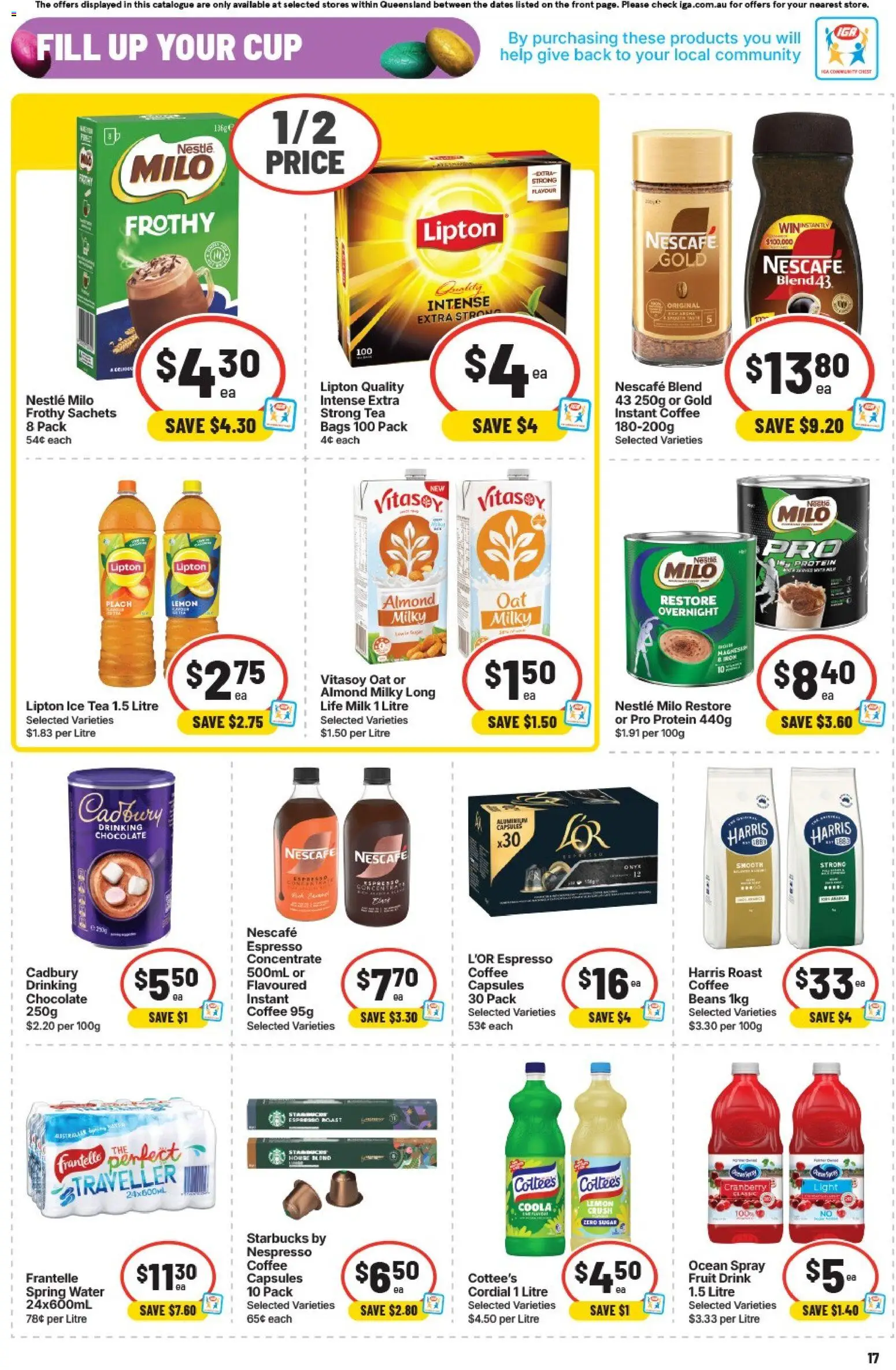 IGA catalogue - valid from 01.04.2026 | Page: 20 | Products: Coffee, Tea, Water, Sugar