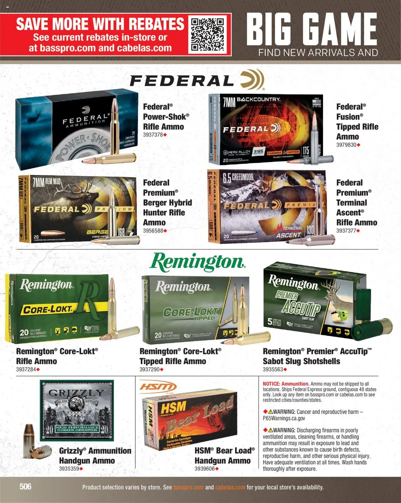 Cabela's Hunting Master 25 - valid from 11.08.2025 | Page: 506 | Products: Game, Ammo, Handgun, Rifle