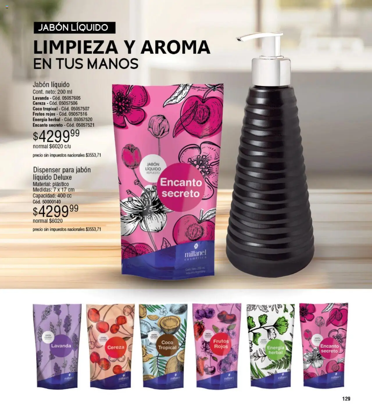 Millanel - Catálogo │ válido desde el 20.10.2025 | Página: 129 | Productos: Jabón líquido, Jabón