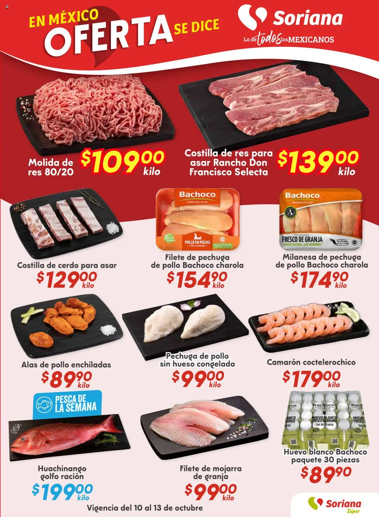 Nuevas ofertas de Soriana válidas en toda la República Mexicana desde el 09.10.2025. ¡Encuentra las mejores ofertas en Soriana - Fin de Semana Súper: Chih, Delicias, Dur y Coah (excepto Saltillo)! | Página: 7 | Productos: Pollo, Milanesa, Huevo, Res