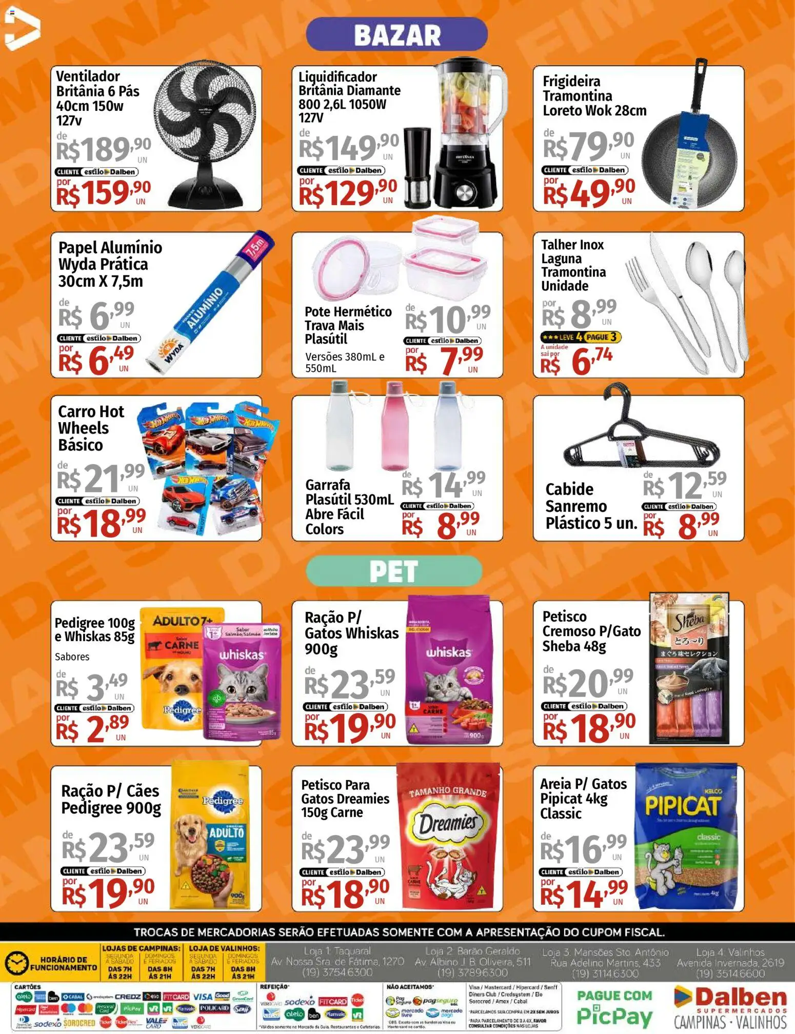 Supermercado Dalben Folheto - válido de 05.12.2025 | Página: 16 | Produtos: Frigideira, Areia, Cabide, Carne