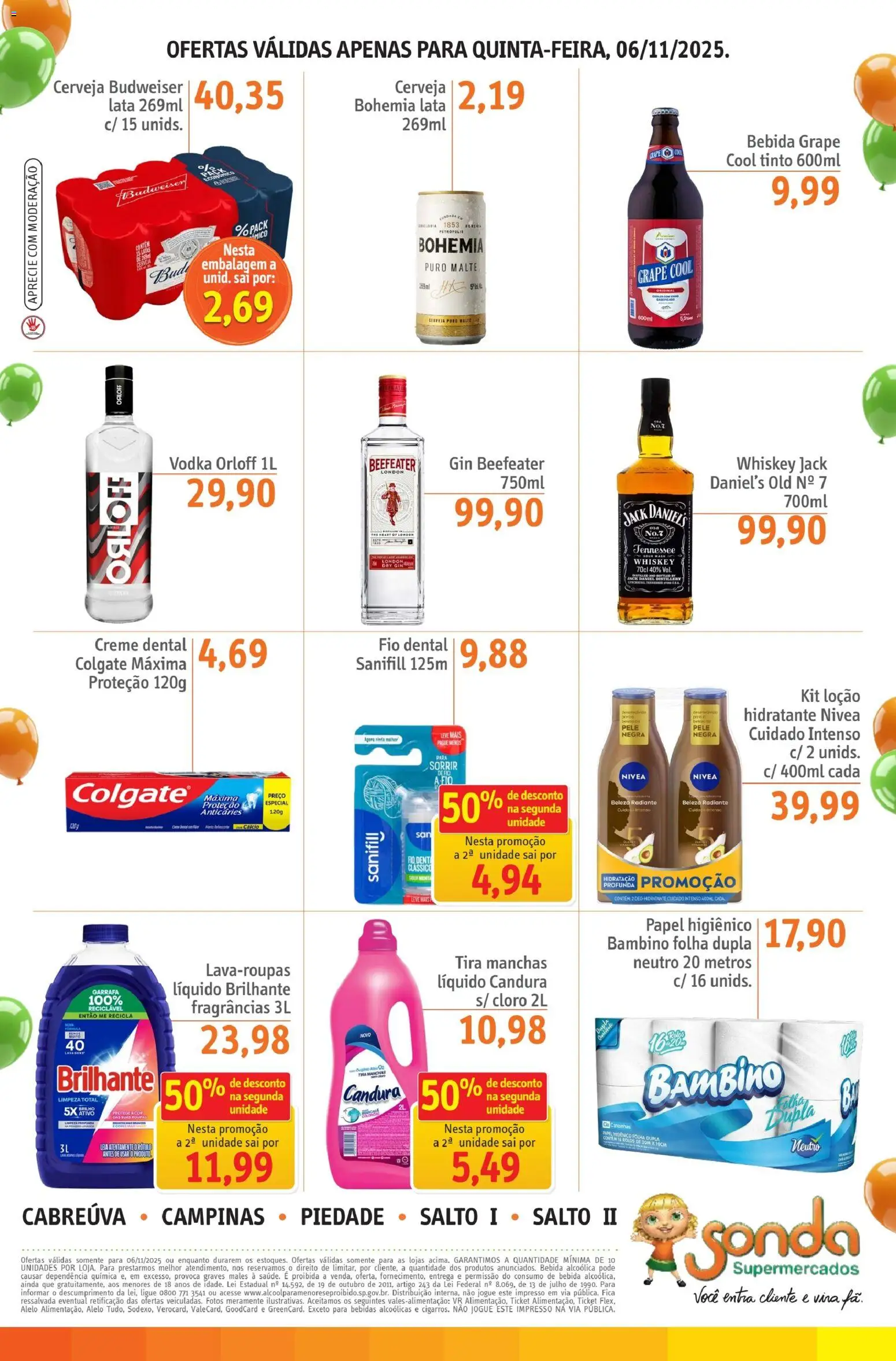 Sonda Folheto - válido de 06.11.2025 | Página: 4 | Produtos: Tira manchas, Cerveja, Creme, Creme dental