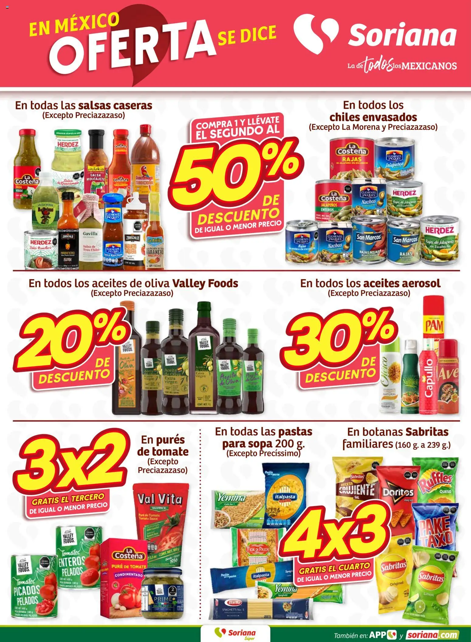 Nuevas ofertas de Soriana válidas en toda la República Mexicana desde el 19.02.2026. ¡Encuentra las mejores ofertas en Soriana - Fin de Semana Súper: Chih, Delicias, Dur y Coah (excepto Saltillo)! | Página: 2 | Productos: Tomate, Queso, Aceite, Tomates