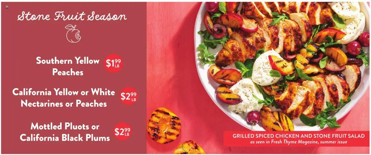 Fresh Thyme Weekly Ad - PA - valid from 06.08.2025 | Page: 6 | Products: Peaches, Salad