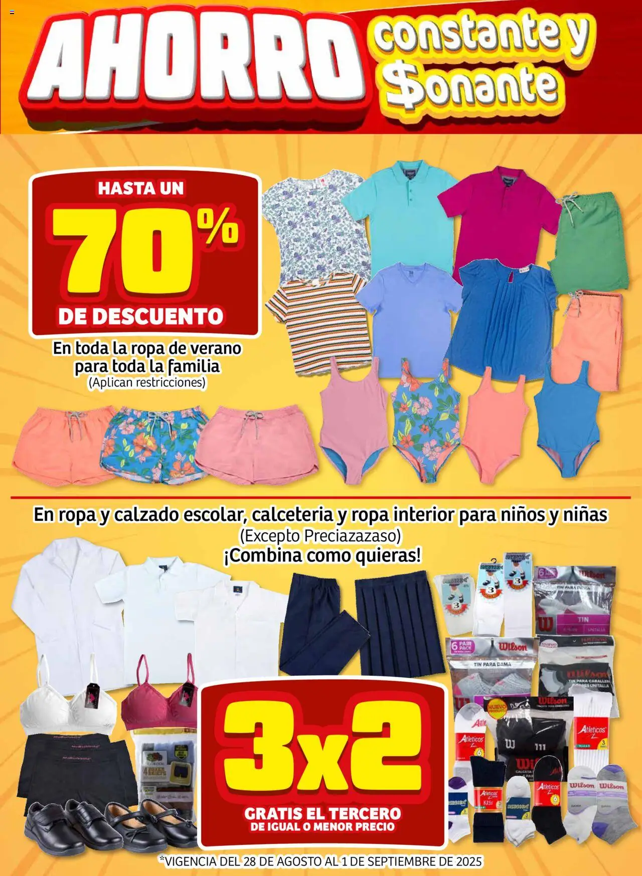 Nuevas ofertas de Soriana válidas en toda la República Mexicana desde el 28.08.2025. ¡Encuentra las mejores ofertas en Soriana - Pesito Valedor Mercado: Edo Mex, Valle De México, Gro, Hgo, Mor, Pue, Qto, Tlax, Ver! | Página: 24 | Productos: Huevo, Ropa, Ropa interior