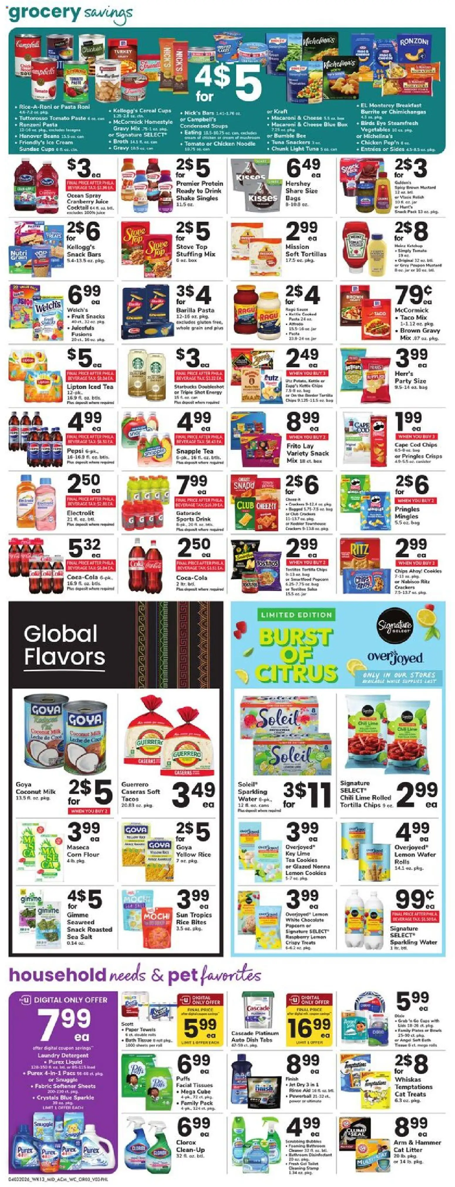 Acme Weekly Ad - valid from 03.04.2026 | Page: 3 | Products: Bath, Fabric softener, Vegetables, Lime