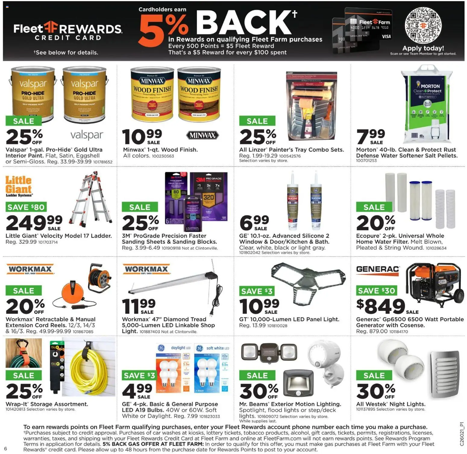 Mills Fleet Farm Weekly Ad - valid from 05.01.2026 | Page: 7 | Products: Ladder, Water, Salt, Date