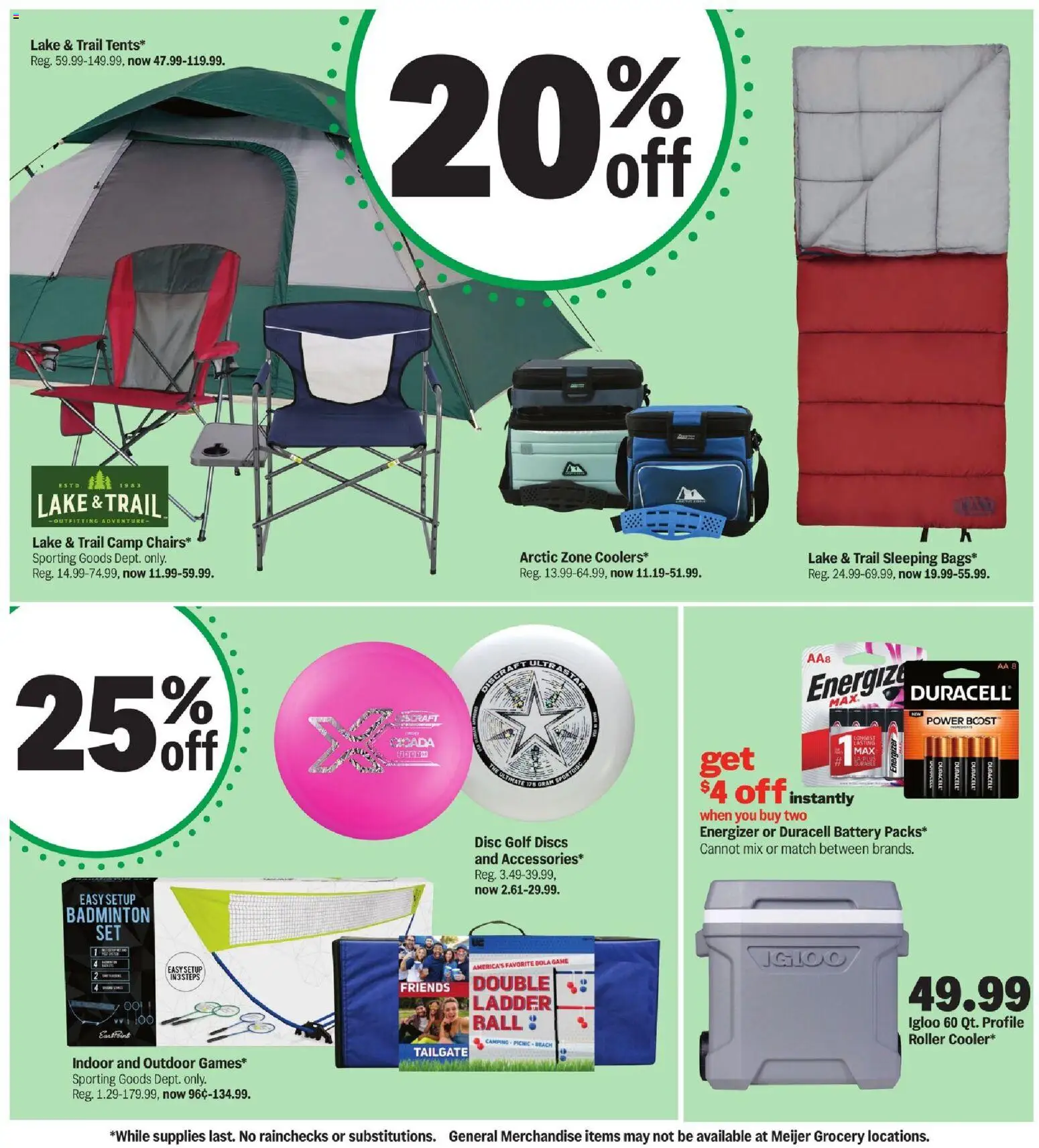 Meijer Make Your Garden a Good Deal Better - valid from 22.04.2026 | Page: 4 | Products: Ladder, Battery, Game