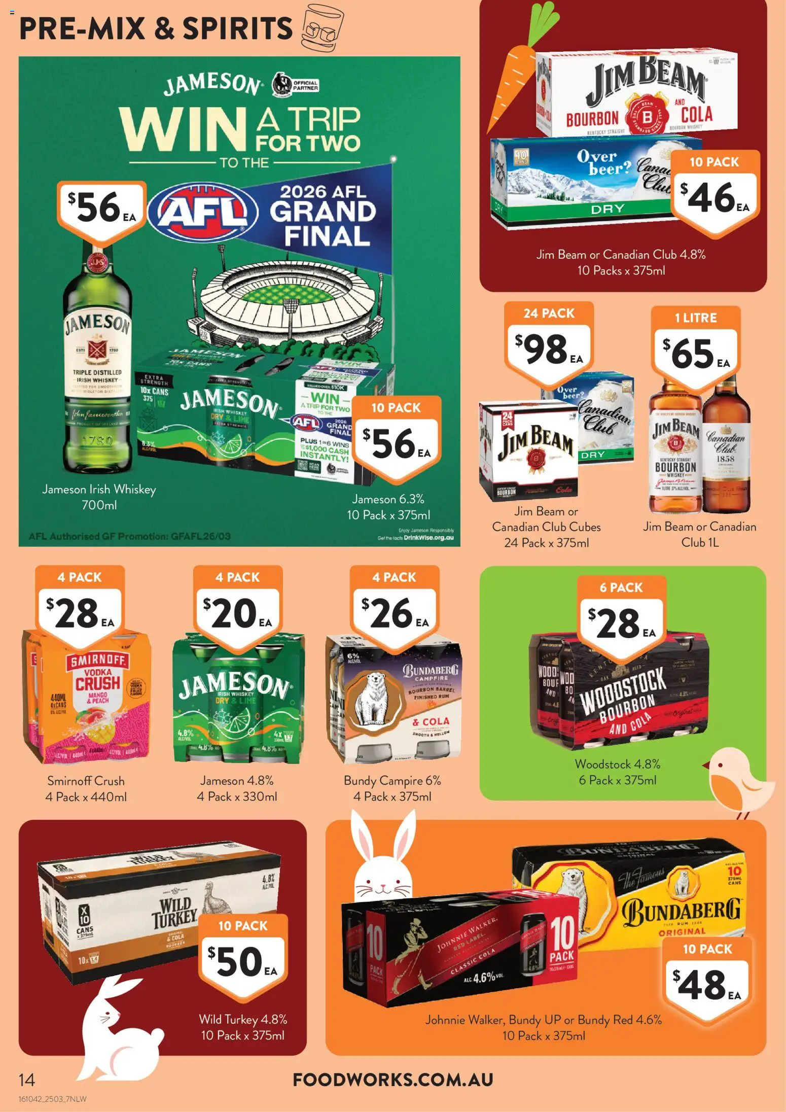 Foodworks catalogue - valid from 25.03.2026 | Page: 14 | Products: Bourbon, Rum, Turkey, Lime