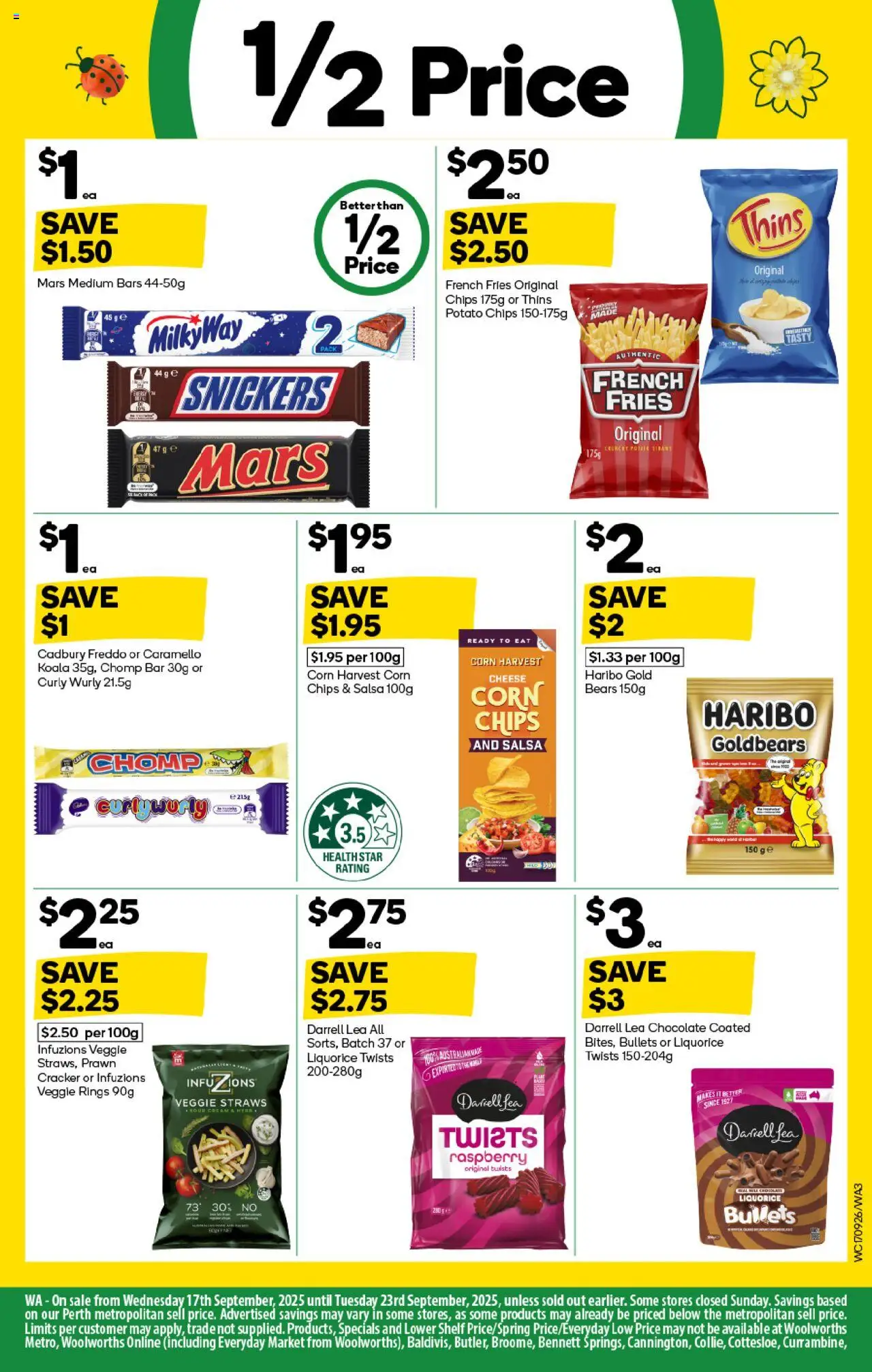 Woolworths catalogue - valid from 17.09.2025 | Page: 3 | Products: Chocolate, Salsa, Straws, Curly