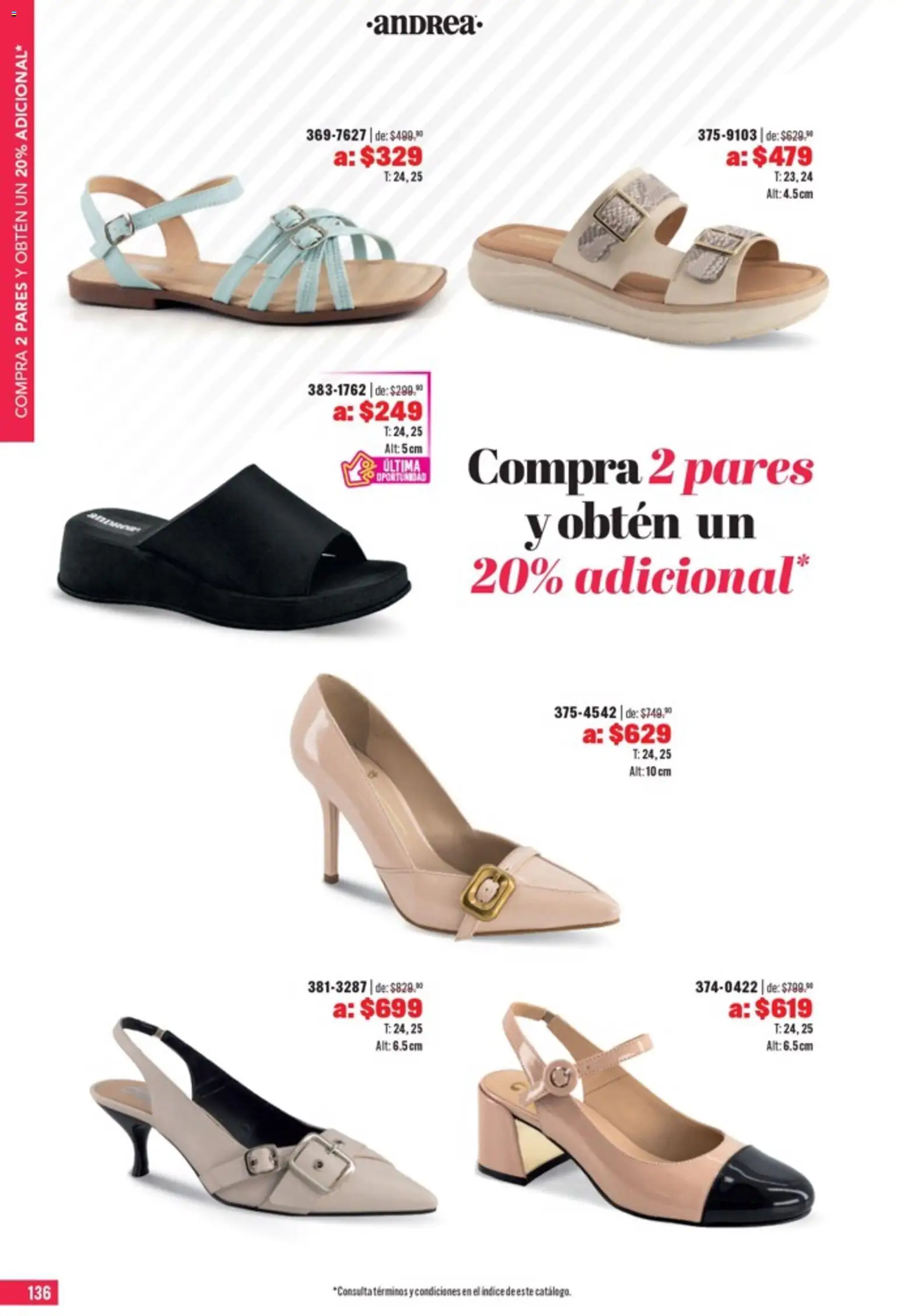 Nuevas ofertas de Andrea válidas en toda la República Mexicana desde el 05.04.2026. ¡Encuentra las mejores ofertas en Andrea catálogo Outlet! | Página: 136