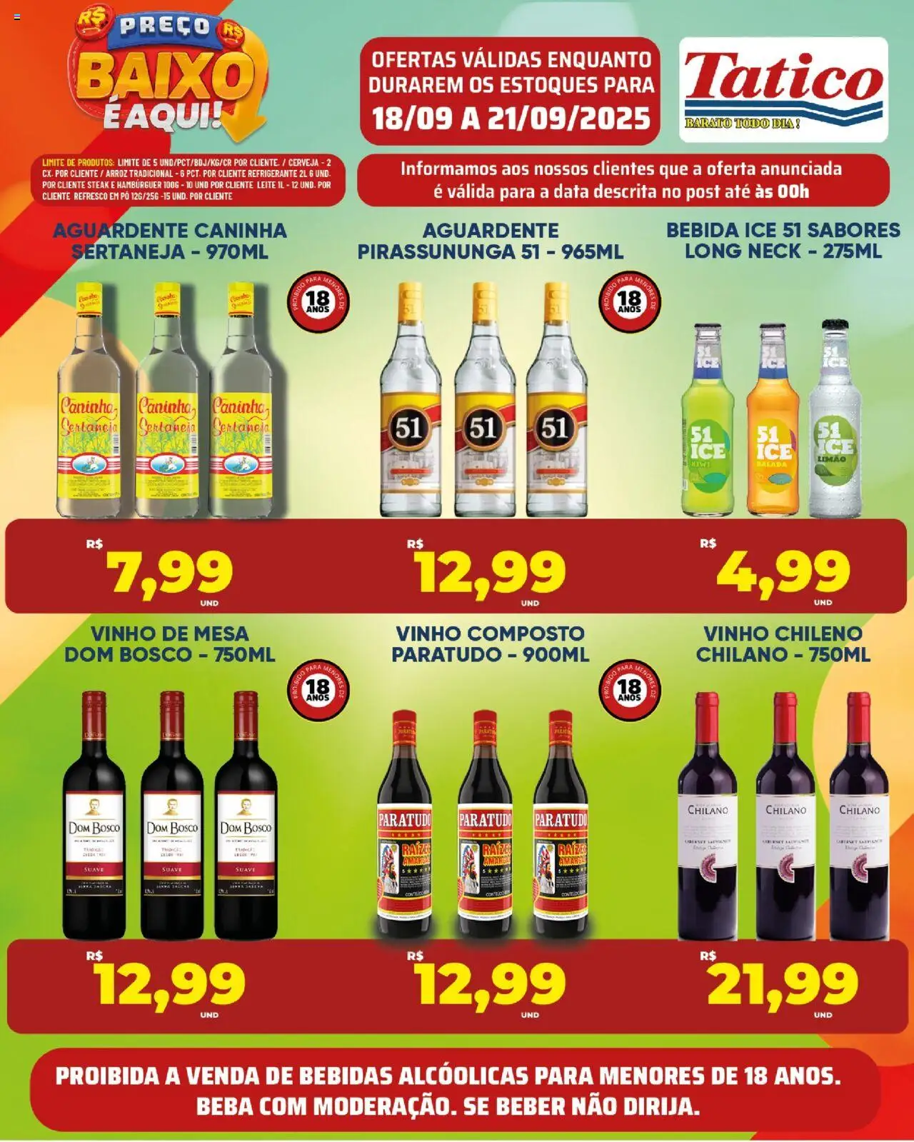 Tatico Folheto - válido de 18.09.2025 | Página: 6 | Produtos: Leite, Kiwi, Baixo, Bebida