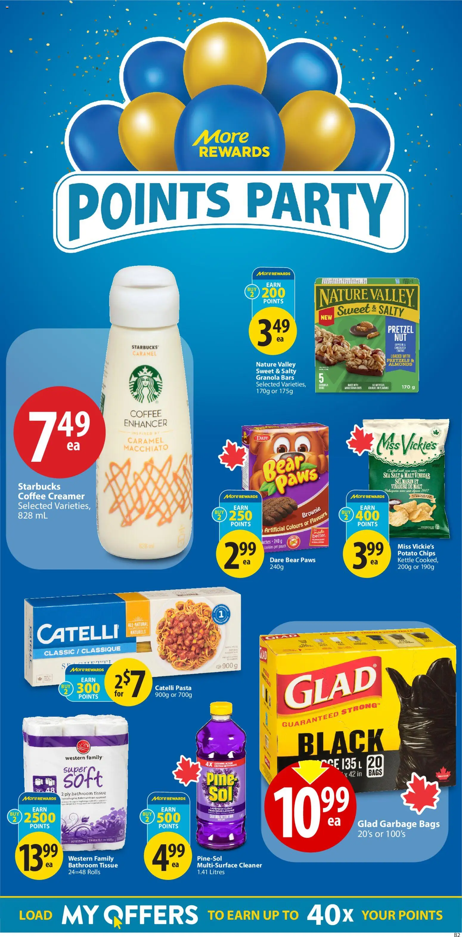 Save on foods flyer valid from 19.02.2026 | Page: 15 | Products: Pasta, Chips, Cookies, Kettle