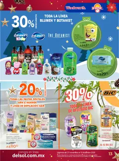 Vista previa de Del Sol y Woolworth catálogo Belleza Diciembre , nuevo folleto de la tienda, válido en México a partir del 27.11.2025 | Página: 13