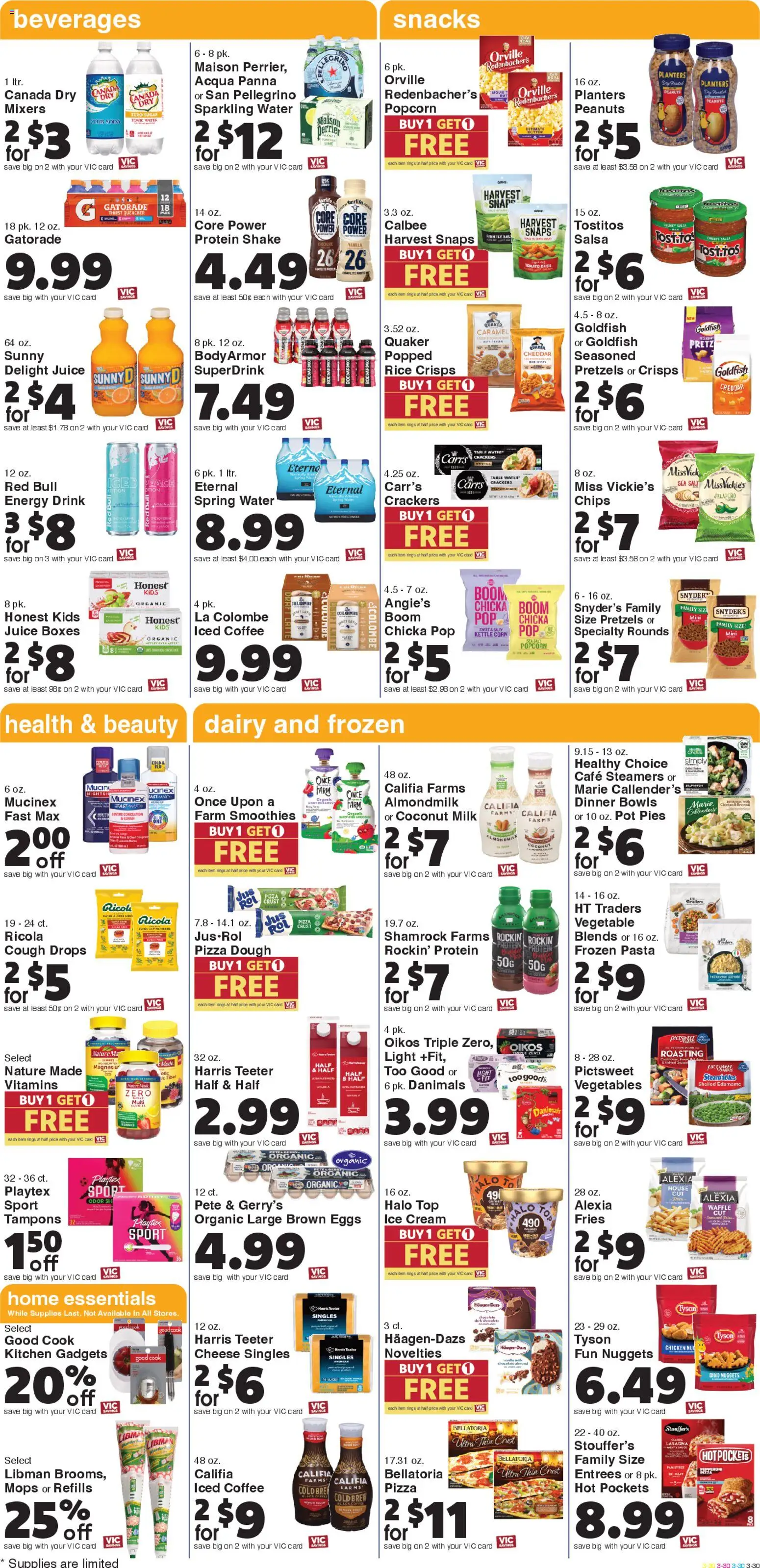 Harris Teeter Weekly Ad - valid from 14.01.2026 | Page: 5 | Products: Milk, Cream, Ice cream, Kettle