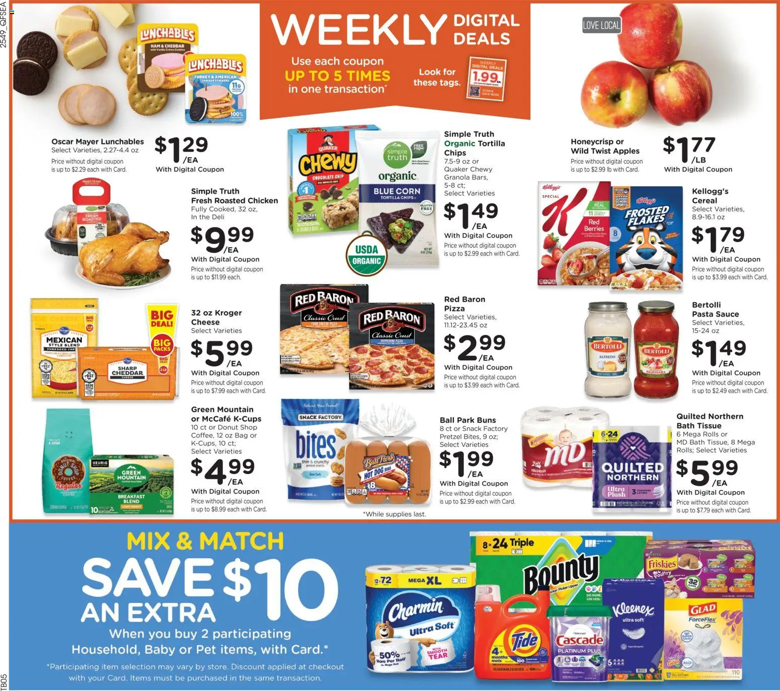 QFC Weekly Ad - valid from 07.01.2026 | Page: 2 | Products: Berries, Ham, Flakes, Sauce
