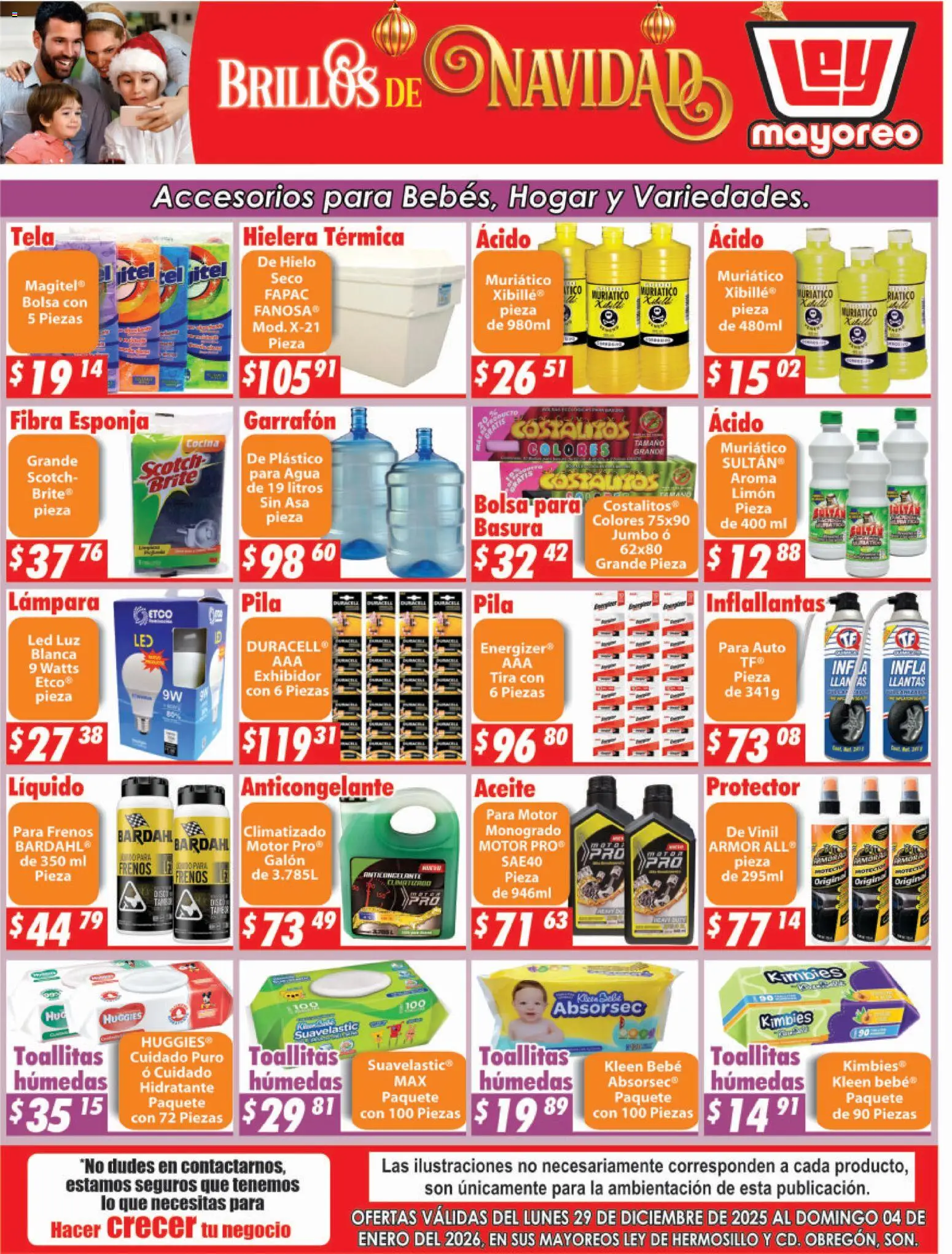 Nuevas ofertas de Casa Ley válidas en toda la República Mexicana desde el 29.12.2025. ¡Encuentra las mejores ofertas en Casa Ley folleto Hermosillo! | Página: 6 | Productos: Esponja, Agua, Pila, Lámpara