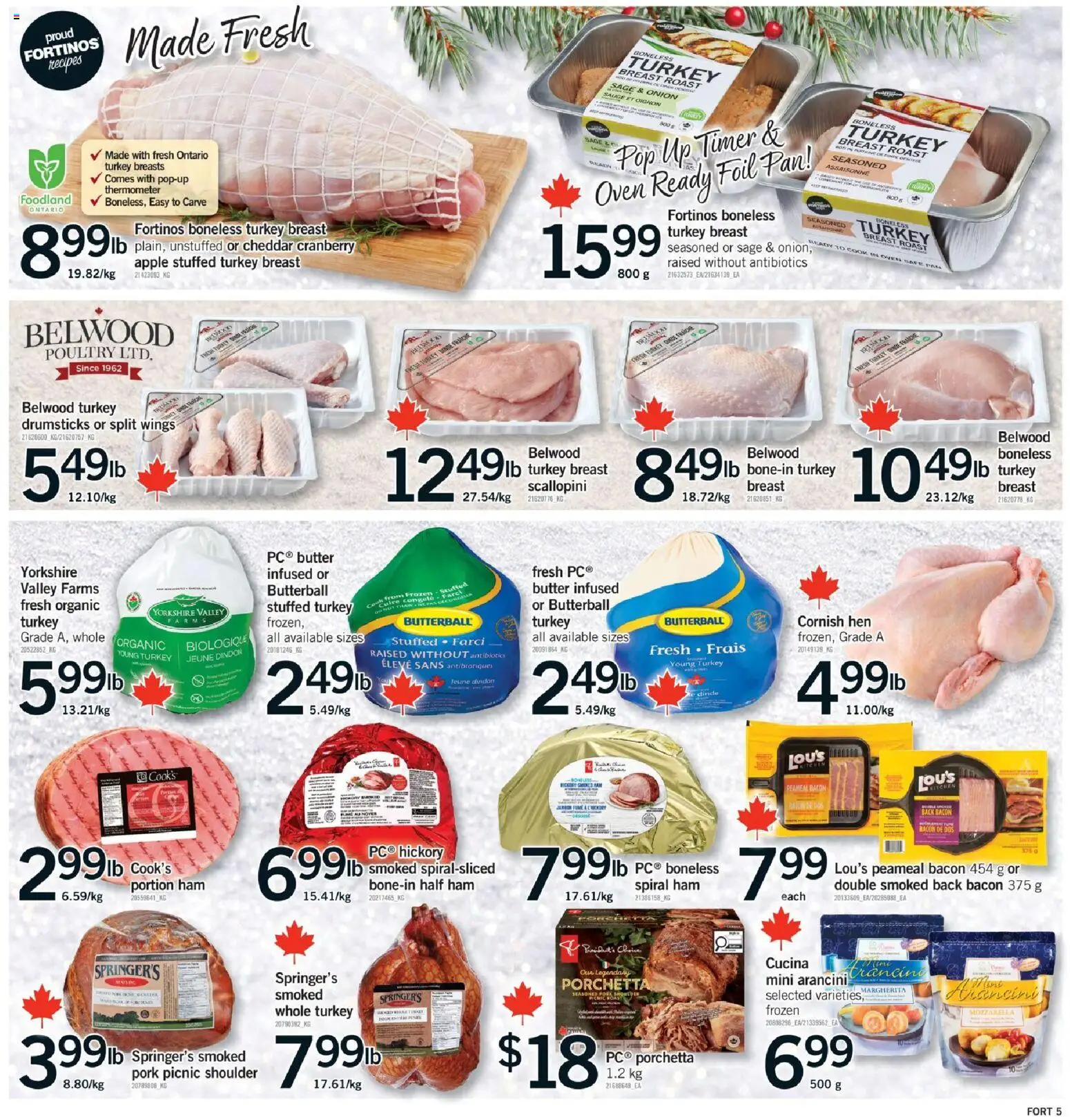 Fortinos flyer valid from 11.12.2025 | Page: 6 | Products: Oven, Butter, Ham, Pork