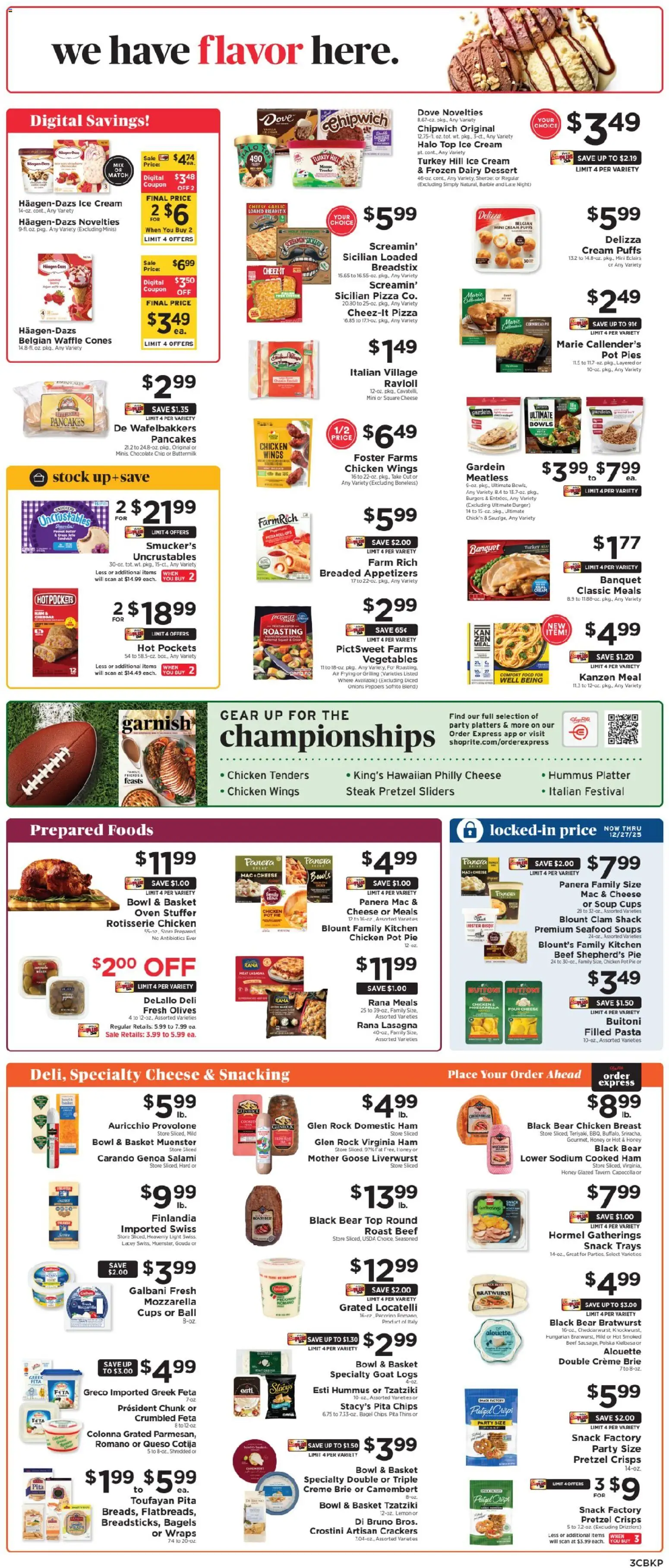 ShopRite Weekly Ad 2 - valid from 30.11.2025 | Page: 3 | Products: Chocolate, Pizza, Vegetables, Lemon