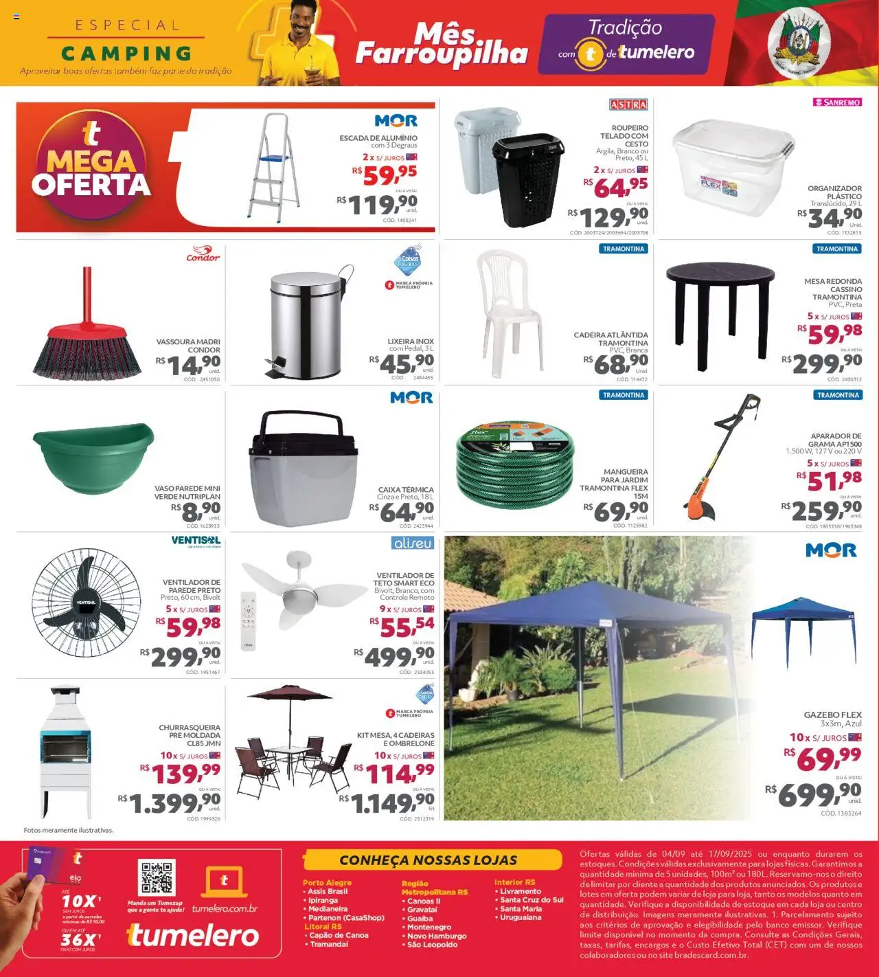 Telhanorte Folheto - válido de 04.09.2025 | Página: 4 | Produtos: Organizador, Mangueira, Cadeira, Churrasqueira