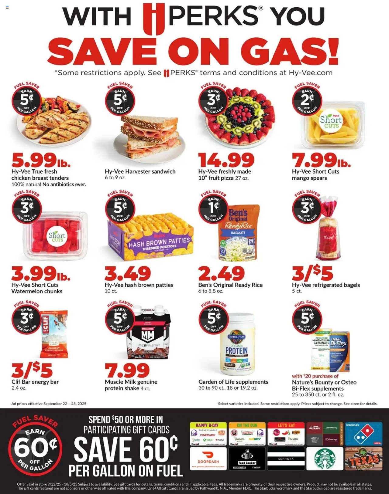 HyVee Weekly Ad - valid from 22.09.2025 | Page: 7 | Products: Magnesium, Milk, Pizza, Potatoes