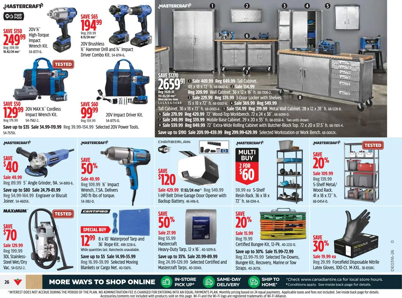 Canadian Tire flyer valid from 16.04.2026 | Page: 26 | Products: Belt, Cabinet