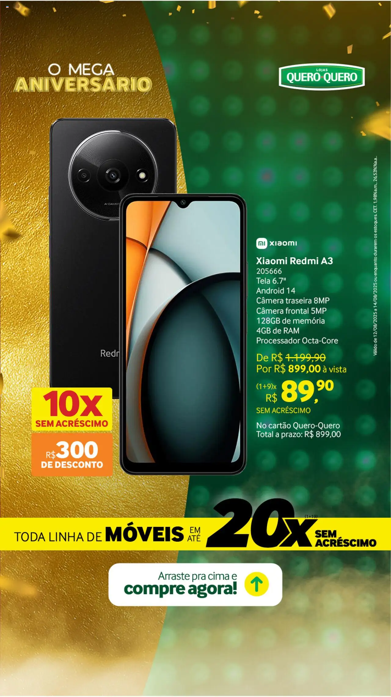Lojas Quero-Quero Folheto - válido de 12.08.2025 | Página: 1 | Produtos: Processador, Tela, Câmera