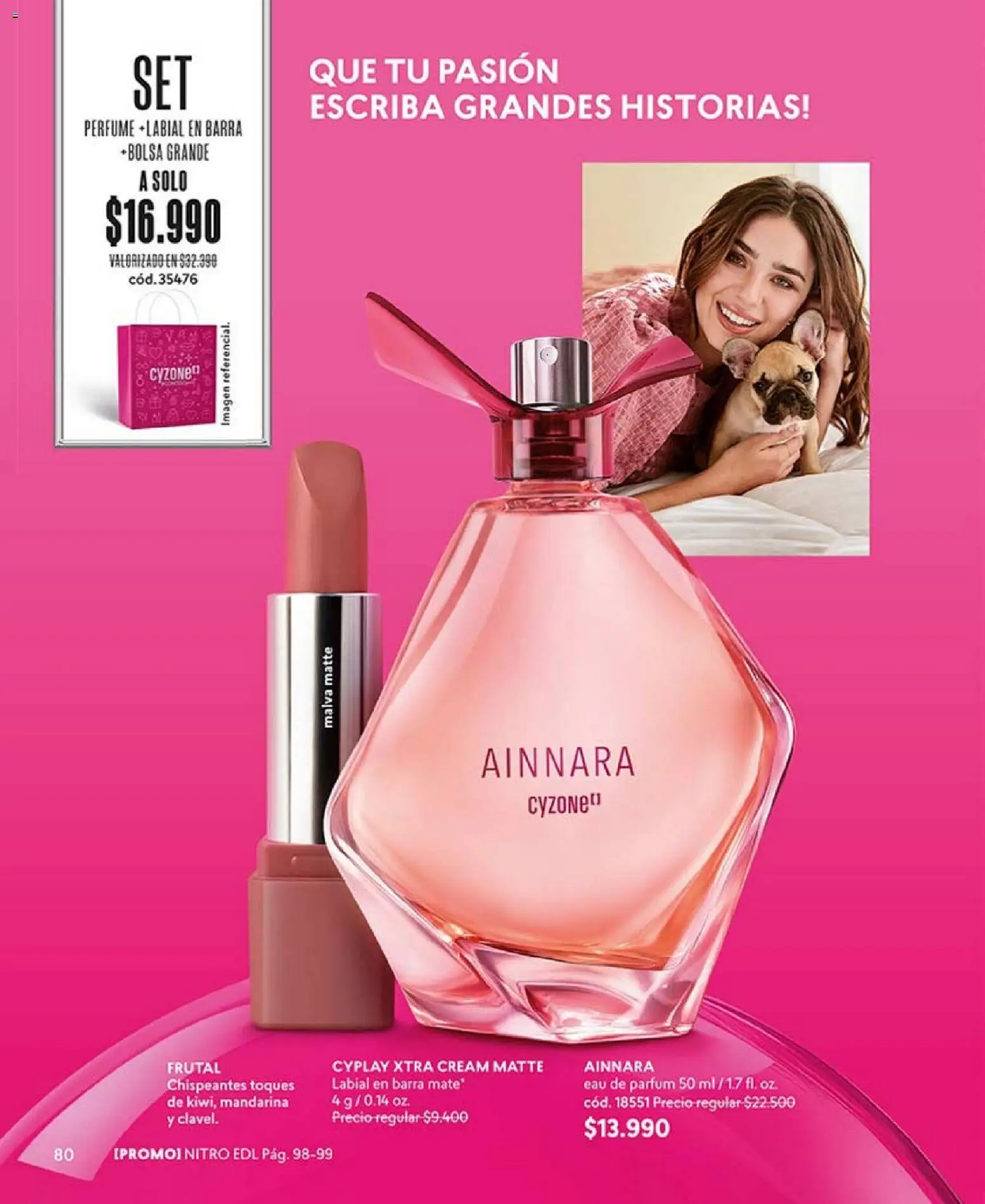 Catálogo CyZone Campaña 1 │ válido desde el 01.01.2026 | Página: 80 | Productos: Perfume, Mate, Labial