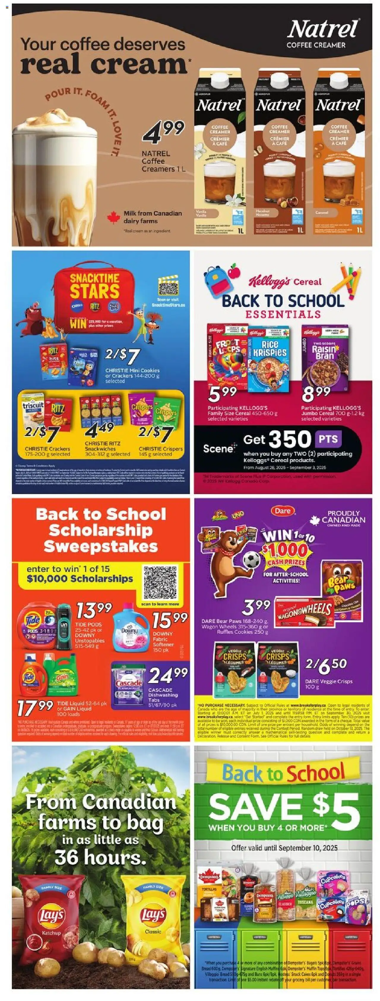 Sobeys flyer valid from 28.08.2025 | Page: 26 | Products: Ketchup, Cream, Cookies, Coffee