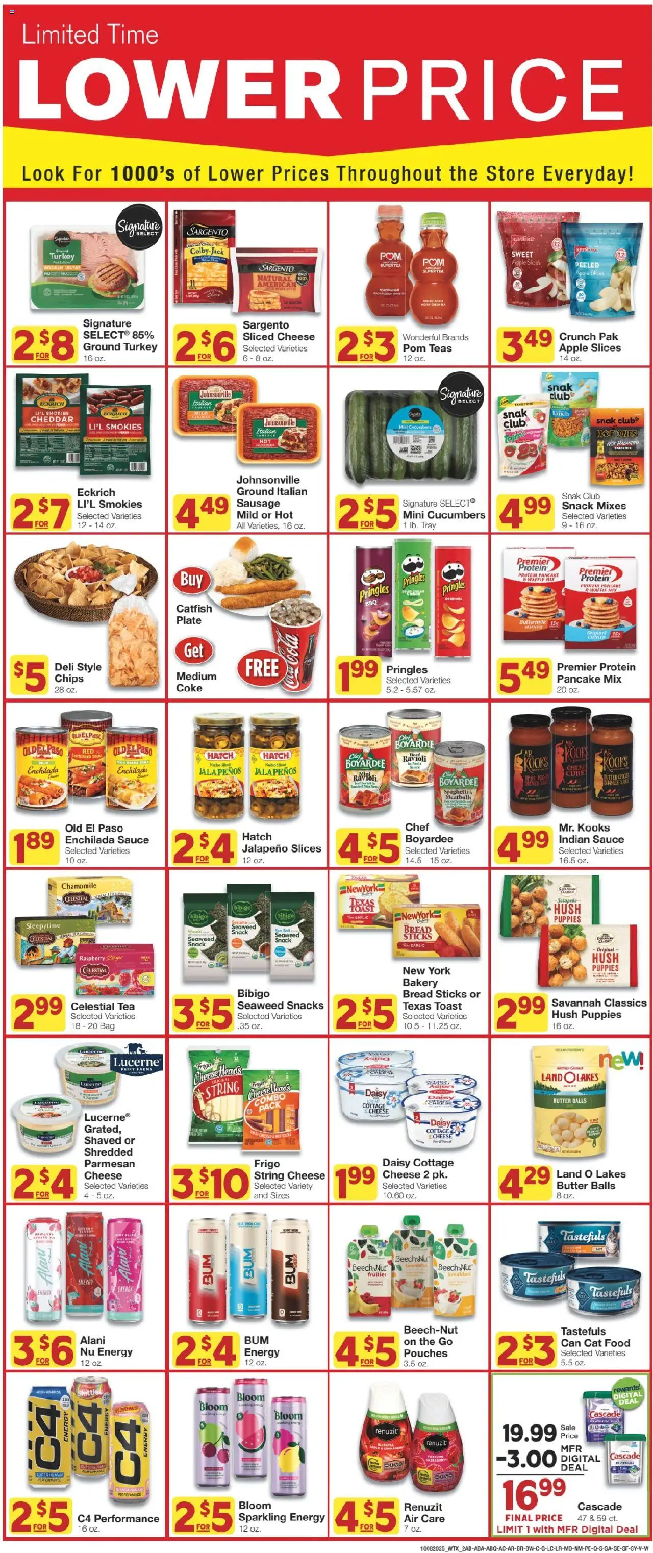 United Supermarkets Weekly Ad - valid from 07.10.2025 | Page: 2 | Products: Bakery, Cheese, Cottage cheese, Sauce