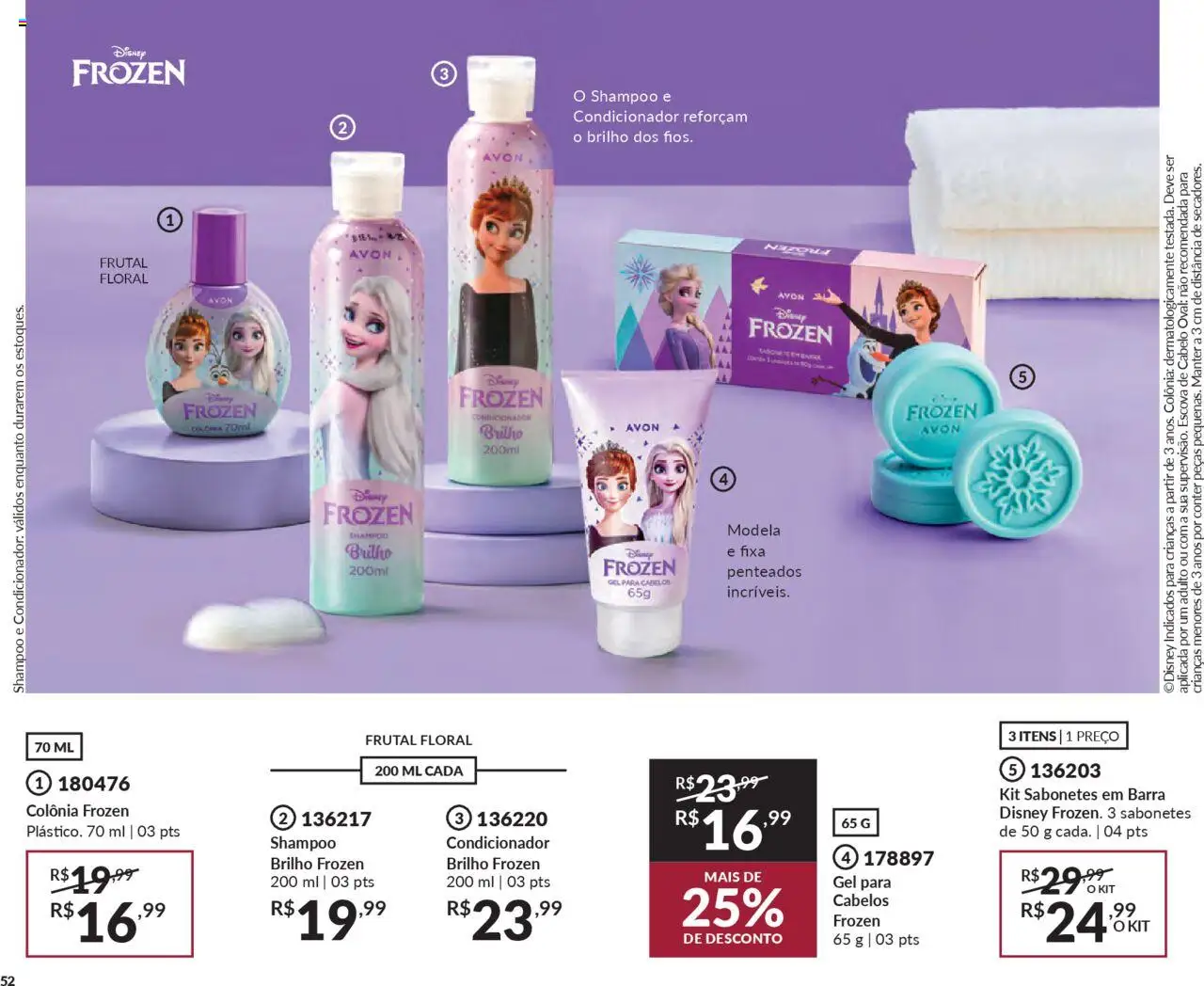 Avon Folheto - válido de 13.06.2025 | Página: 52 | Produtos: Shampoo, Condicionador, Escova, Escova de cabelo