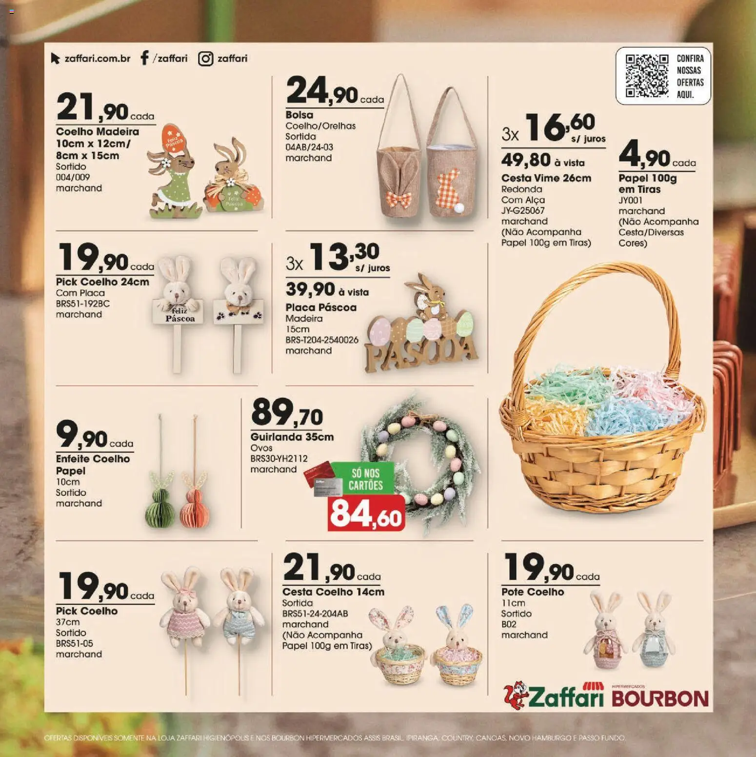 Zaffari Folheto - válido de 10.03.2026 | Página: 12 | Produtos: Ovos, Guirlanda, Bourbon, Bolsa