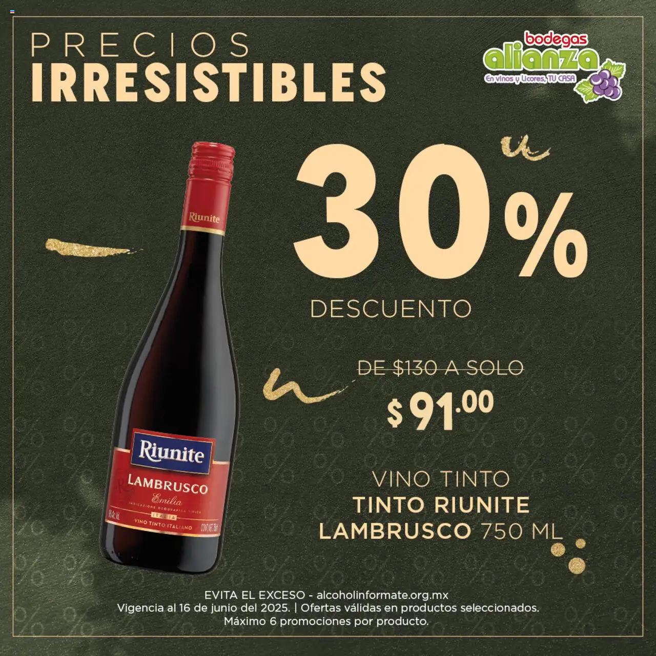 Nuevas ofertas de Bodegas Alianza válidas en toda la República Mexicana desde el 15.06.2025. ¡Encuentra las mejores ofertas en Bodegas Alianza catálogo! | Página: 4 | Productos: Vino