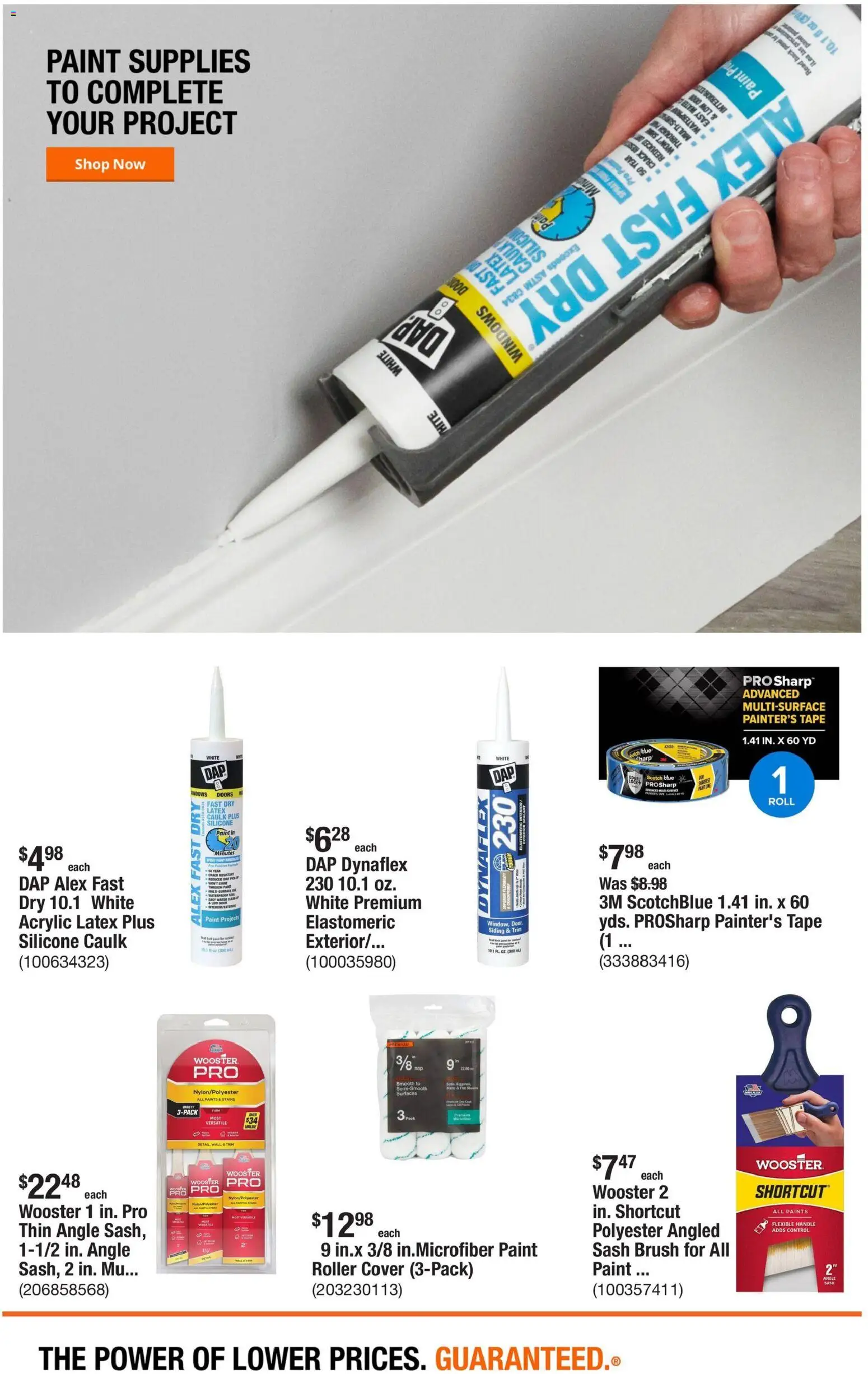 Home Depot Weekly Ad - NC - valid from 25.12.2025 | Page: 6 | Products: Sealant, Trim, Brush, Water