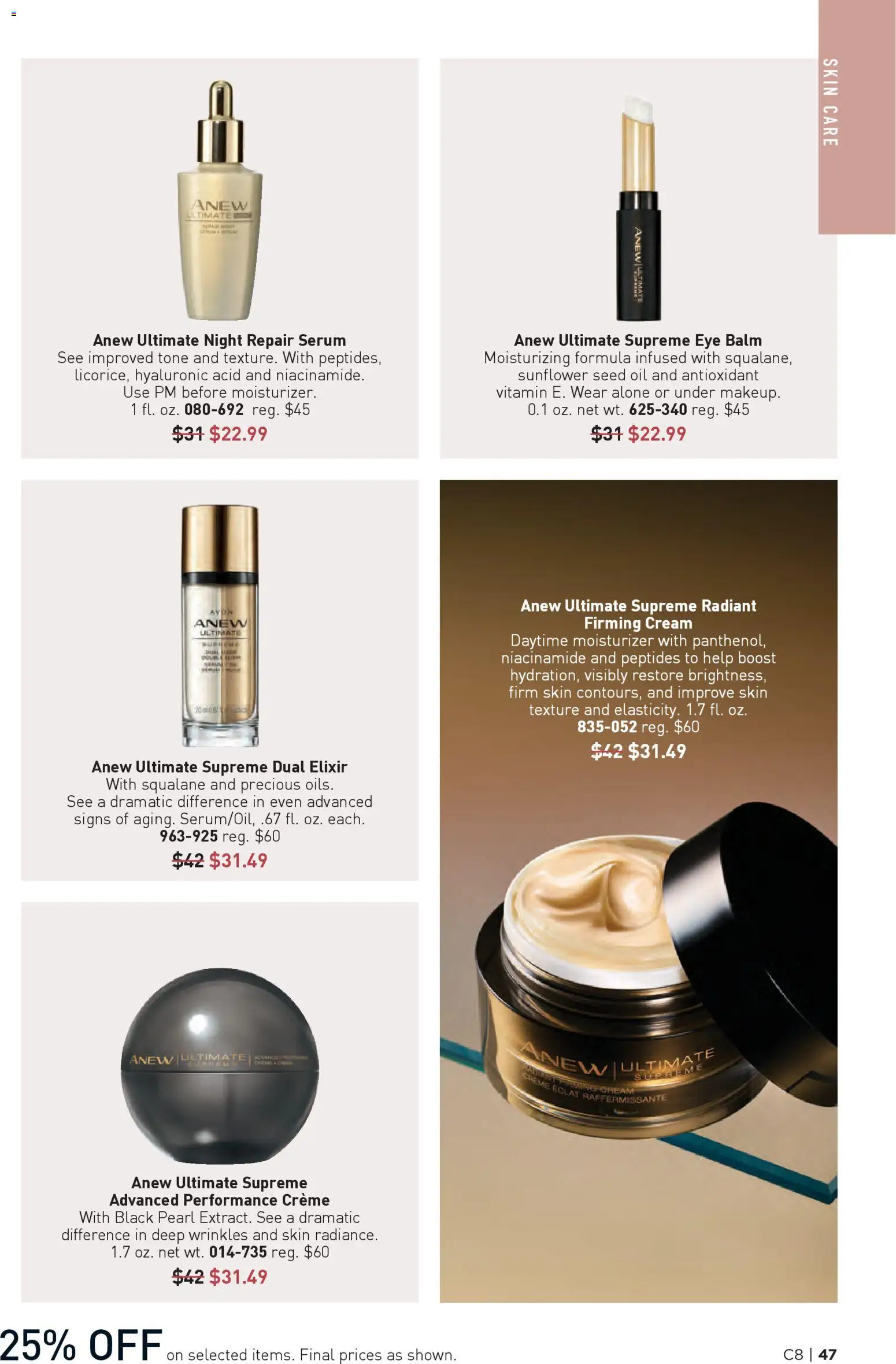 Avon Brochure - valid from 08.04.2026 | Page: 47 | Products: Vitamin, Oil, Cream