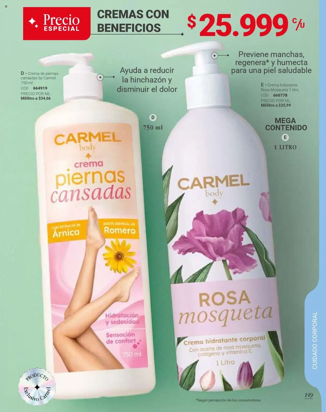 Carmel revista - valida desde el 01.09.2025 | Página: 152 | Productos: Crema, Body, Aceite
