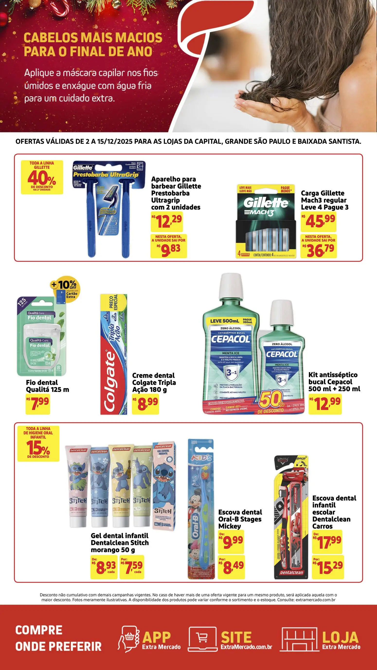 Extra Folheto - válido de 02.12.2025 | Página: 2 | Produtos: Escova, Creme, Cera, Creme dental