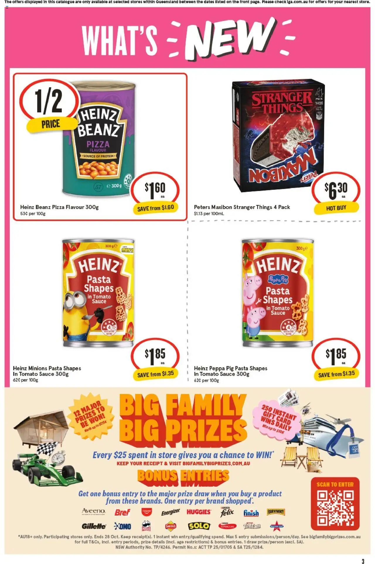 IGA catalogue - valid from 22.10.2025 | Page: 3 | Products: Pizza, Pasta, Sauce