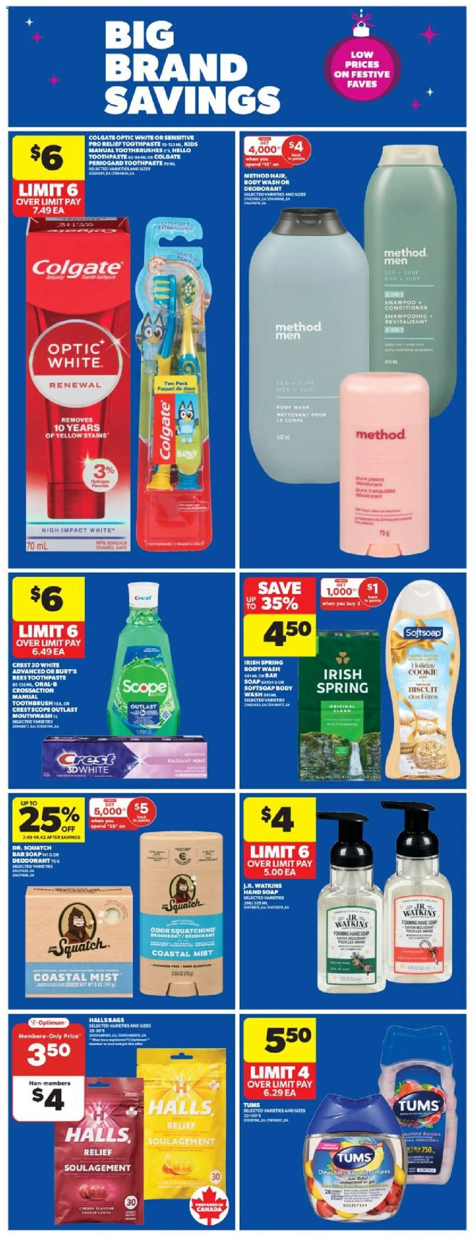 Real Canadian Superstore flyer valid from 27.11.2025 | Page: 23 | Products: Shampoo, Conditioner, Soap, Deodorant