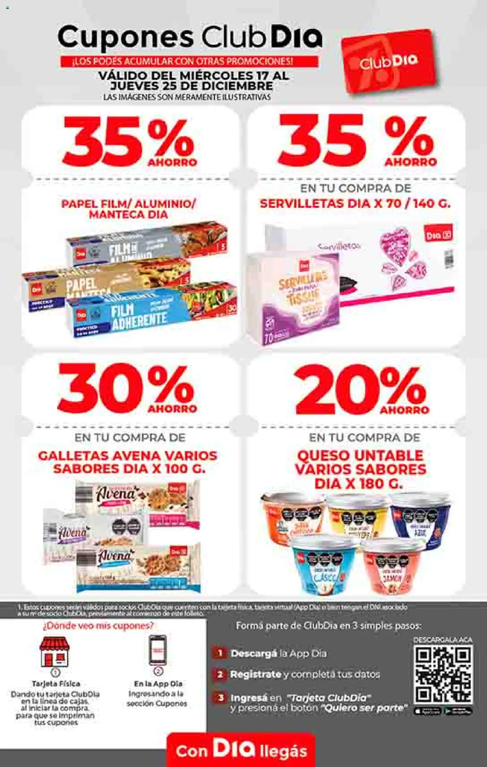 Dia - Ofertas  │ válido desde el 17.12.2025 | Página: 12 | Productos: Servilletas, Avena, Manteca, Queso