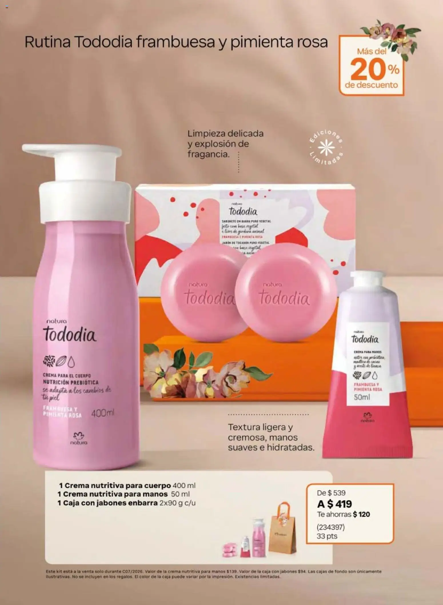 Nuevas ofertas de Natura válidas en toda la República Mexicana desde el 24.04.2026. ¡Encuentra las mejores ofertas en Natura campaña 7 2026! | Página: 17 | Productos: Crema, Pimienta, Barra, Té