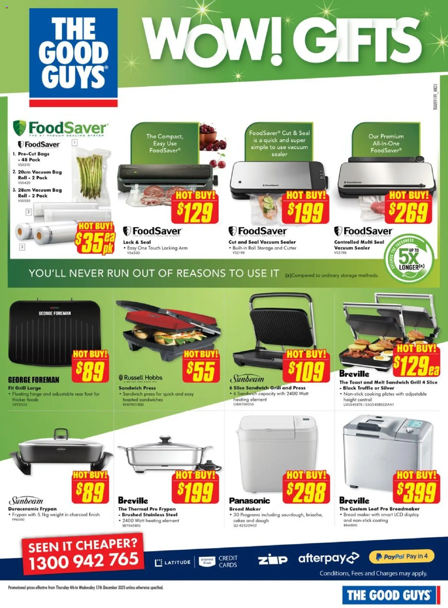 The Good Guys catalogue - valid from 03.12.2025 | Page: 18 | Products: Bread, Bread maker, Weight, Press