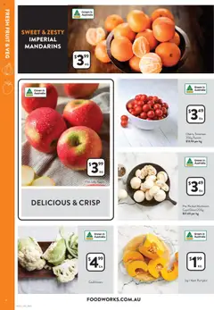 Foodworks catalogue - valid from 23.07.2025 | Page: 4 | Products: Apples, Tomatoes, Mandarins, Pumpkin