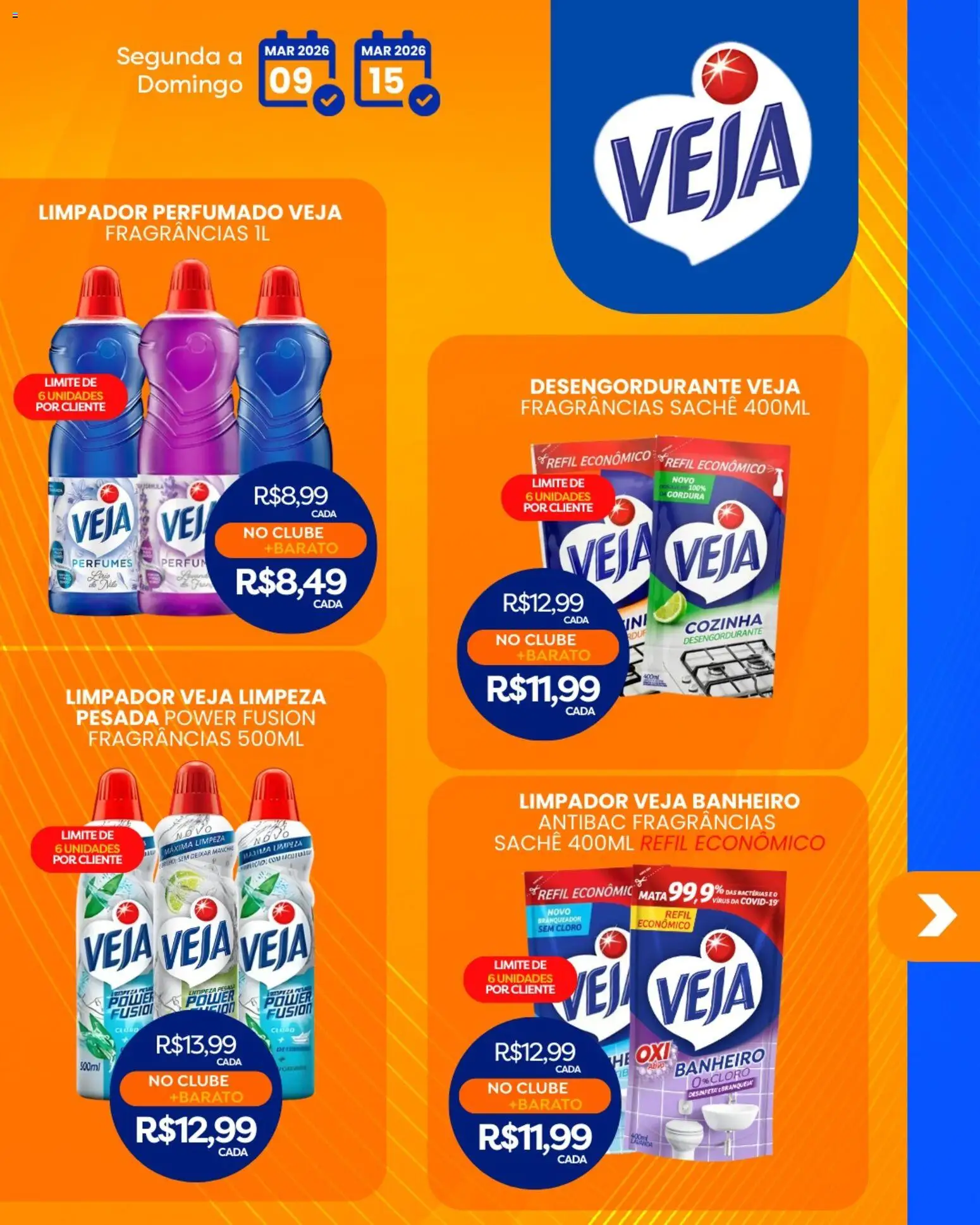 Rede Bom Lugar Folheto - válido de 09.03.2026 | Página: 3 | Produtos: Cloro, Desengordurante, Perfumes