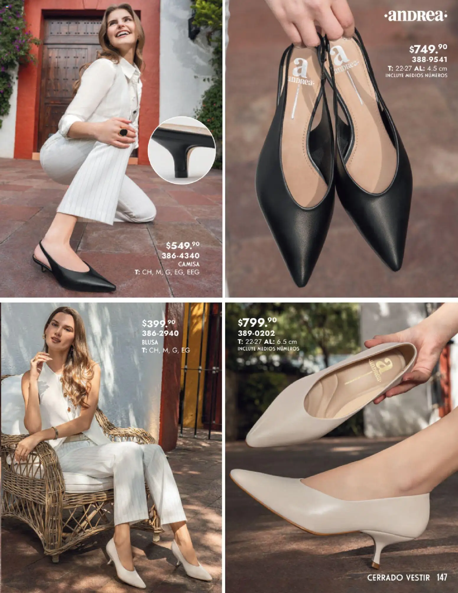 Nuevas ofertas de Andrea válidas en toda la República Mexicana desde el 25.01.2026. ¡Encuentra las mejores ofertas en Andrea catálogo Calzado Dama! | Página: 147 | Productos: Blusa, Camisa